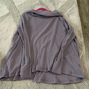 We The Free Lavender Ribbed Top